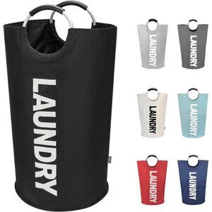 90L Large Laundry Basket Collapsible Laundry Bag Freestanding Tall
